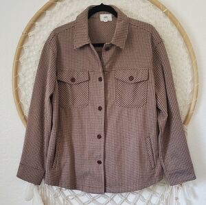 Cozy Have Los Angeles Checkered Flannel Button Down Shacket